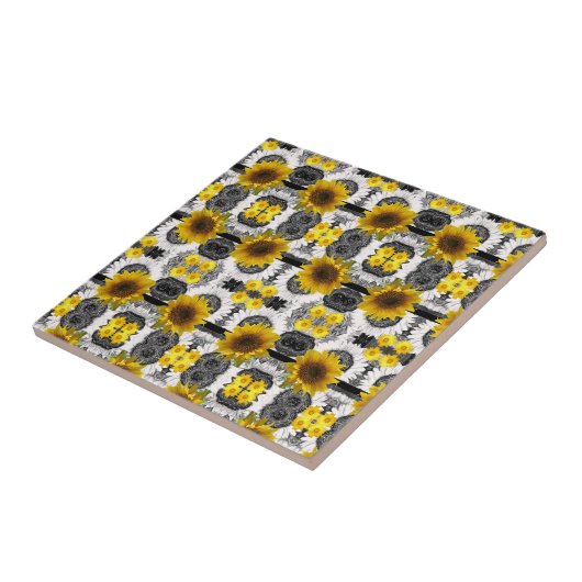 Keramik Tile Sonnenblume Fliese (Seite)