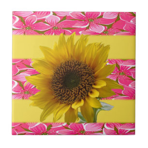 Keramik Tile Sonnenblume Fliese