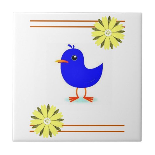 Keramik Tile Sonnenblume Fliese (Vorderseite)