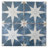 Keramik Tile - Star Burst Blue Fliese (Vorderseite)
