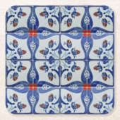 Keramik Tile Style Muster Rechteckiger Pappuntersetzer (Vorderseite)