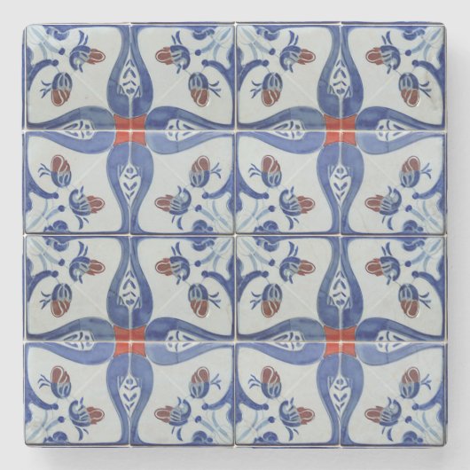 Keramik Tile Style Muster Steinuntersetzer (Vorderseite)