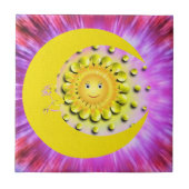 Keramik Tile Sun Moon Fliese (Vorderseite)