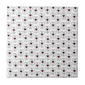 Keramik Tile Tees White Smile Fliese (Vorderseite)