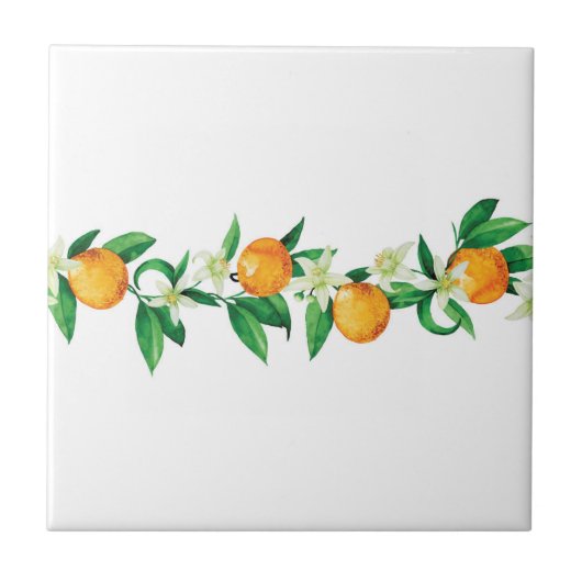 Keramik Tile/Trivet-Citrus Keramik Tile Fliese (Vorderseite)