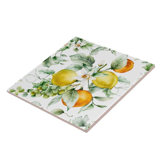 Keramik Tile/Trivet-Citrus Keramik Tile Fliese (Seite)