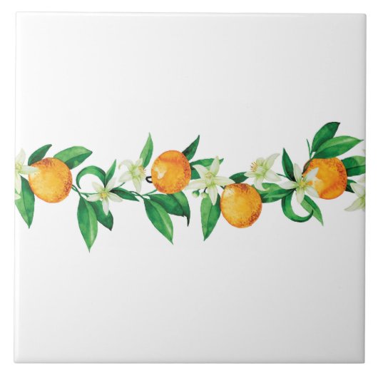 Keramik Tile/Trivet-Citrus Keramik Tile Fliese (Vorderseite)