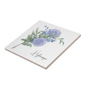 Keramik Tile/Trivet-Floral Hydrangea Fliese (Seite)