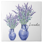 Keramik Tile/Trivet-Floral Lavendel Fliese (Vorderseite)