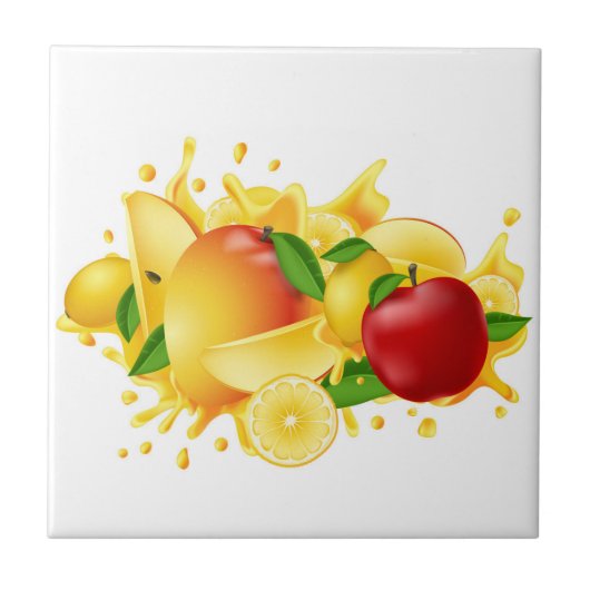 Keramik Tile/Trivet-Frucht Keramik Tile Fliese (Vorderseite)