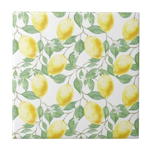 Keramik Tile/Trivet Lemons Fliese (Vorderseite)