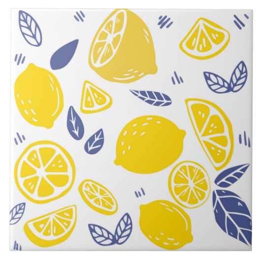 Keramik Tile/Trivet-Lemons Keramik Tile Fliese (Vorderseite)