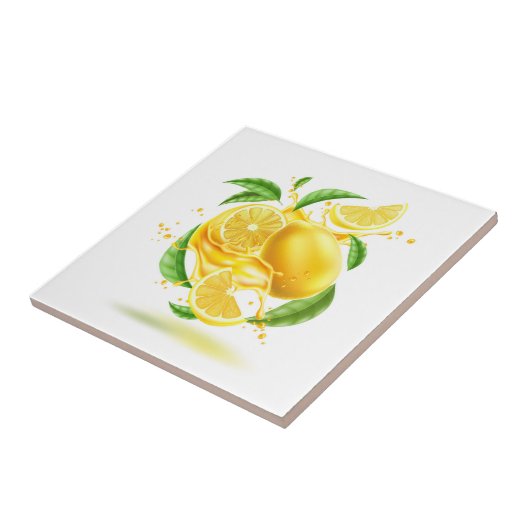 Keramik Tile/Trivet-Lemons Keramik Tile Fliese (Seite)