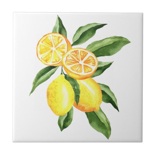 Keramik Tile/Trivet-Lemons Keramik Tile Fliese (Vorderseite)