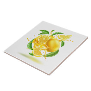 Keramik Tile/Trivet-Lemons Keramik Tile Fliese
