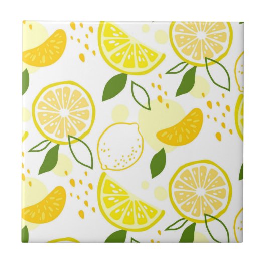 Keramik Tile/Trivet-Lemons Keramik Tile Fliese (Vorderseite)