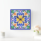 Keramik Tile Trivet Quadratische Wanduhr (Zuhause)