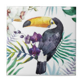 Keramik Tile - Tropenvogel Fliese (Vorderseite)