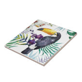 Keramik Tile - Tropenvogel Fliese (Seite)