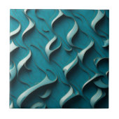 Keramik Tile " Türkiswaves " Fliese (Vorderseite)