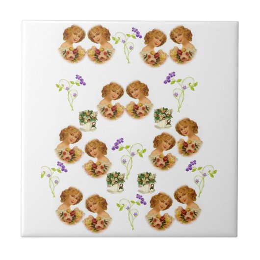 Keramik Tile Viktorianisch Fliese (Vorderseite)