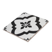 Keramik Tile - Viktorianisches Schwarz-Weiß-Muster Fliese (Seite)