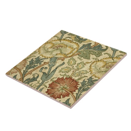 Keramik Tile - Vintager Blumendruck Fliese (Seite)
