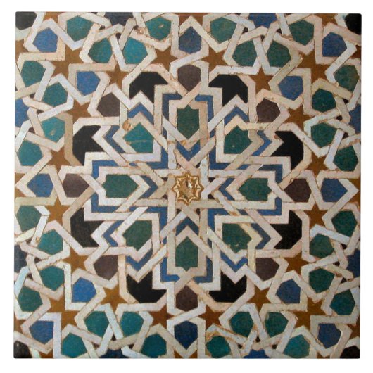 Keramik Tile - Vintages islamisches geometrisches  Fliese (Vorderseite)