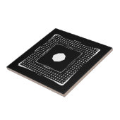 Keramik Tile Weiß und Schwarz Fliese (Seite)