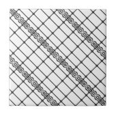 Keramik Tile Weiß und Schwarz Fliese (Vorderseite)