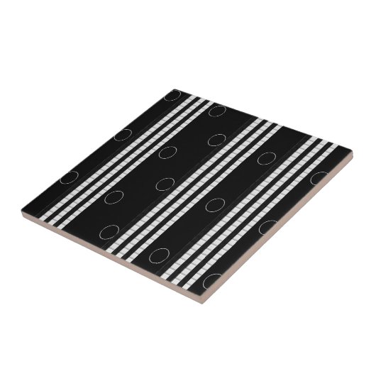 Keramik Tile Weiß und Schwarz Fliese (Seite)