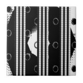 Keramik Tile Weiß und Schwarz Fliese (Vorderseite)