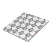 Keramik Tile Weiß und Schwarz Kariert Fliese (Seite)