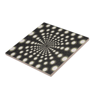 Keramik Tile Weiße und Schwarze Kreise Fliese