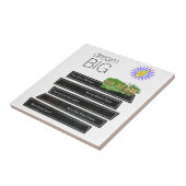 Keramik Tile White and Black Dream Big Sports Fliese (Seite)