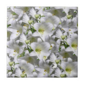 Keramik Tile White Floral Fliese (Vorderseite)