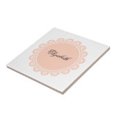 Keramik Tile White Pink Lace Fliese (Seite)