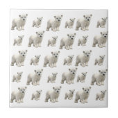 Keramik Tile White Polar Bären Fliese (Vorderseite)