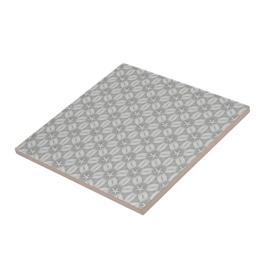 Keramik Tile White Stars Grau Fliese (Seite)