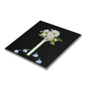 Keramik Tile White Swan Floral Fliese (Seite)