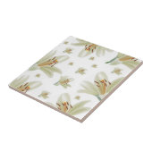 Keramik Tile White Tulip Floral Fliese (Seite)