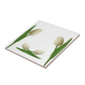 Keramik Tile White Tulips Floral Fliese (Seite)