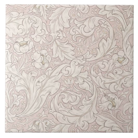 KERAMIK TILE ; WILLIAM MORRIS : FLORAL FLIESE (Vorderseite)