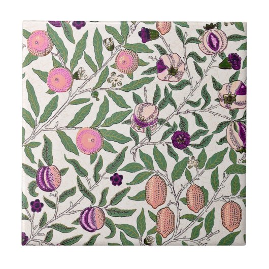 KERAMIK TILE ; WILLIAM MORRIS : POMEGRANATE FLIESE (Vorderseite)