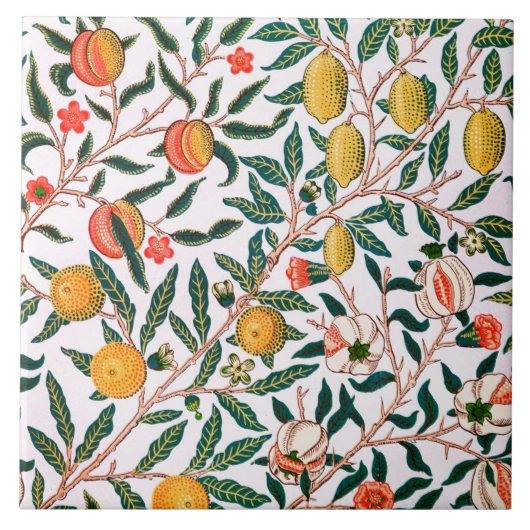 KERAMIK TILE ; WILLIAM MORRIS : POMEGRANATE FLIESE (Vorderseite)