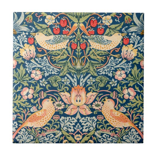 Keramik TILE - Wm. Morris Strawberry Diief Design Fliese (Vorderseite)