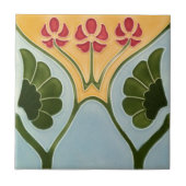 Keramik Tiles - BlumenJugendstil Fliese (Vorderseite)