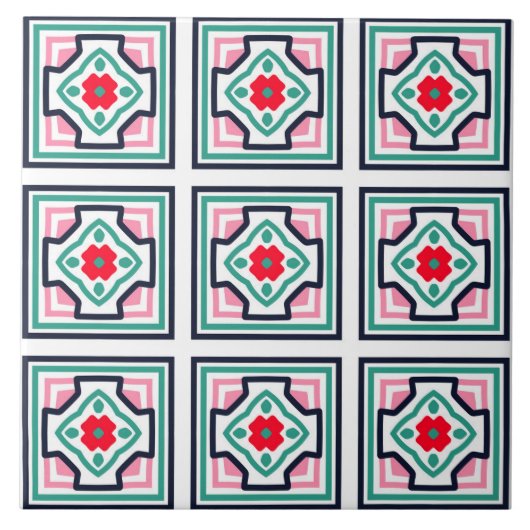 Keramik Tiles für viktorianische Stilquadratische  Fliese (Vorderseite)