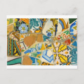 Keramik Tiles in Parc Guell in Barcelona Spanien Postkarte (Vorderseite)