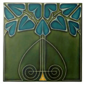 Keramik Tiles - Jugendstil-Reproduktion Fliese (Vorderseite)